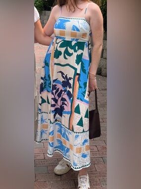 Women's Multicolor Patterned Maxi Dress